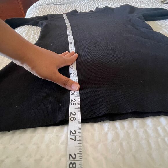 Venus Women's Blouse Black Tshirt Long Bell Sleeves Top Sweater Size S - Picture 9 of 10